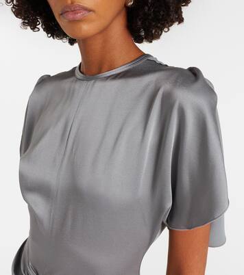 Isabella gathered satin gown  | Victoria Beckham