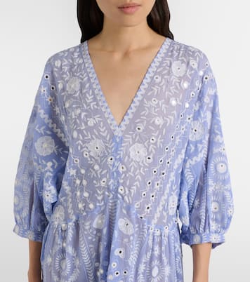 Maxikleid aus Baumwolle mit Pailletten | Juliet Dunn