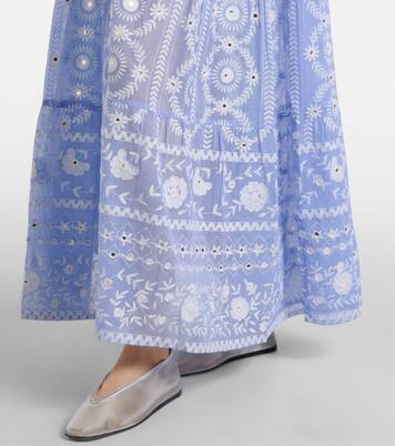 Maxikleid aus Baumwolle mit Pailletten | Juliet Dunn