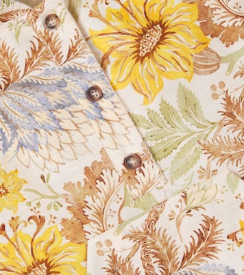 Floral hooded cotton top | Zimmermann Kids