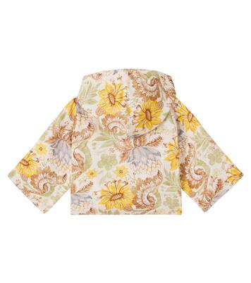 Floral hooded cotton top | Zimmermann Kids