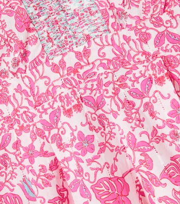 Chantal floral cotton playsuit | Poupette St Barth Kids
