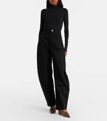 Cube 75 satin slingback wedges | Alaïa