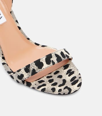 Slingback-Sandalen So Nude 85 aus Canvas | Aquazzura