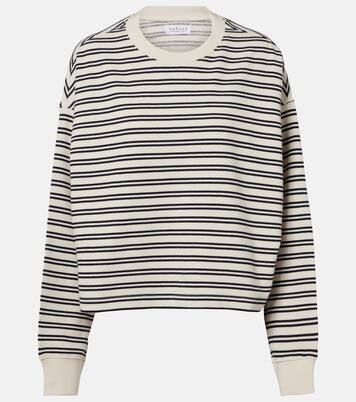 Isabelle striped cotton jersey sweatshirt | Velvet