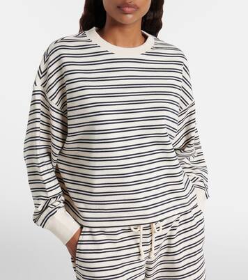 Isabelle striped cotton jersey sweatshirt | Velvet