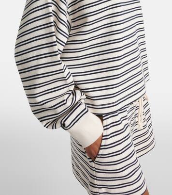 Isabelle striped cotton jersey sweatshirt | Velvet
