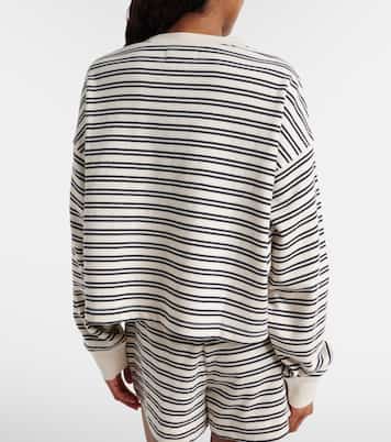Isabelle striped cotton jersey sweatshirt | Velvet