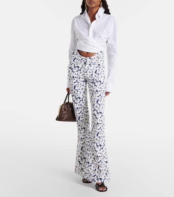 Floral flared jeans | Jean Paul Gaultier