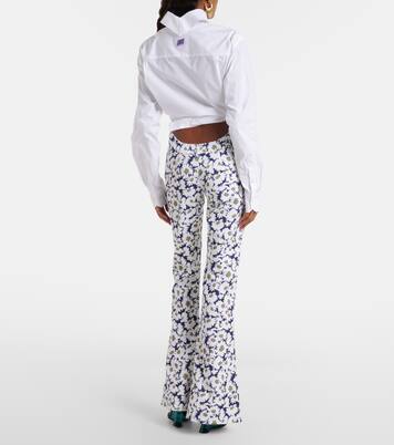 Floral flared jeans | Jean Paul Gaultier
