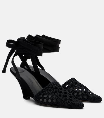 Woven raffia-effect wedges | Jacquemus