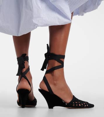 Woven raffia-effect wedges | Jacquemus