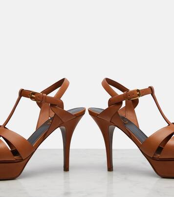 Tribute leather platform sandals | Saint Laurent