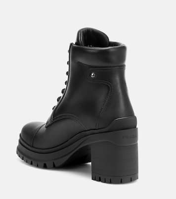Schnürstiefel aus Leder | Prada