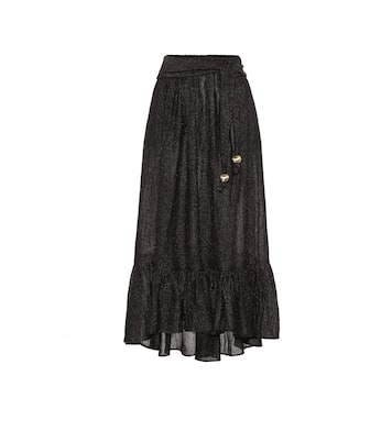 Nicole linen-blend gauze midi skirt | Lisa Marie Fernandez