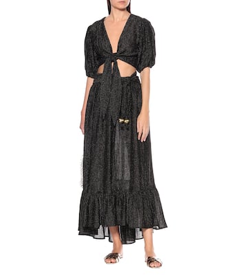 Nicole linen-blend gauze midi skirt | Lisa Marie Fernandez