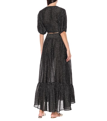 Nicole linen-blend gauze midi skirt | Lisa Marie Fernandez