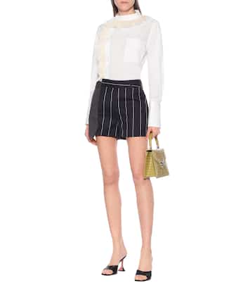 Camicia in cotone e lino con frange | Monse