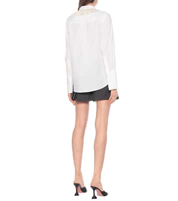 Camicia in cotone e lino con frange | Monse