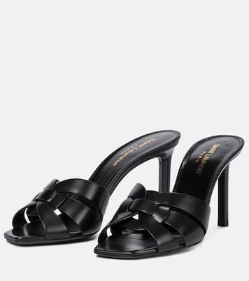 Mules Tribute 85 en cuir | Saint Laurent