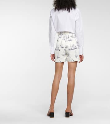 Shorts Elliott a stampa in taffetà | Emilia Wickstead
