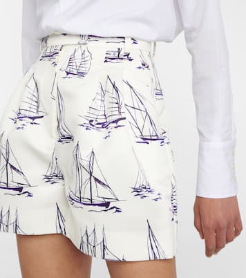 Shorts Elliott a stampa in taffetà | Emilia Wickstead