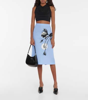 Top cropped in cashmere e seta | Prada