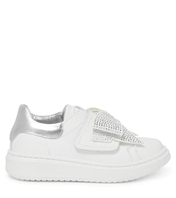 Sneakers in pelle con fiocco | Monnalisa