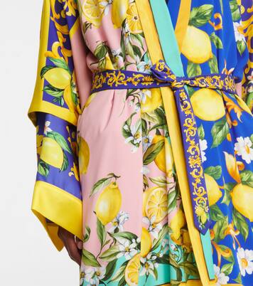 Caftán en mezcla de seda estampado | Dolce&Gabbana