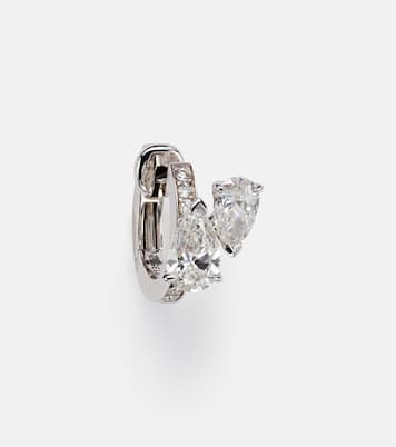 Orecchino singolo Serti Sur Vide in oro bianco 24 kt con diamanti | Repossi