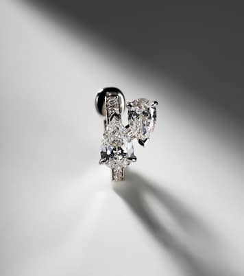Orecchino singolo Serti Sur Vide in oro bianco 24 kt con diamanti | Repossi