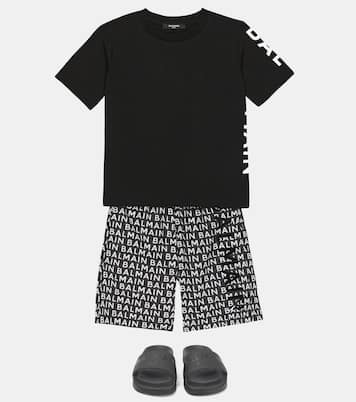 Logo swim trunks | Balmain Kids