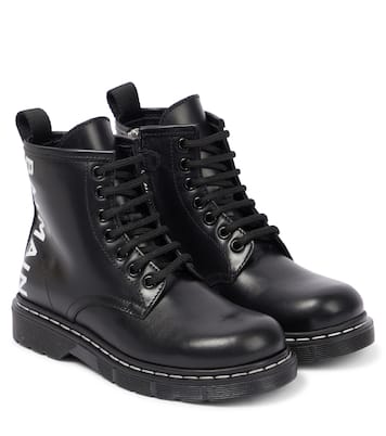 Botines de piel con cordones | Balmain Kids