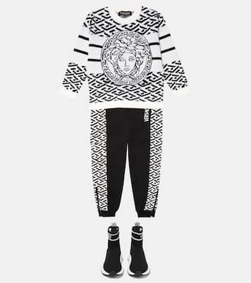 La Greca cotton jersey sweatpants | Versace Kids
