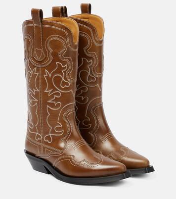 Bottes santiags en cuir | Ganni