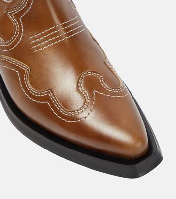 Bottes santiags en cuir | Ganni