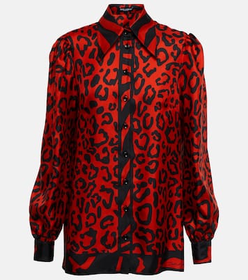 Camisa de seda con estampado de leopardo | Dolce&Gabbana