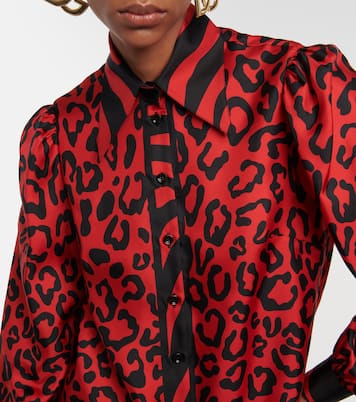 Camisa de seda con estampado de leopardo | Dolce&Gabbana