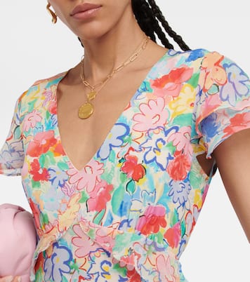 Abito midi Thanvi in voile di seta | Rixo