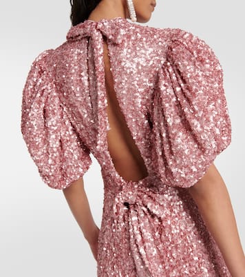 Sequined puff-sleeve maxi dress | Rotate