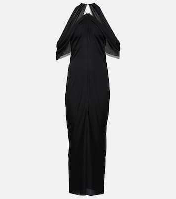 Off-shoulder draped midi dress | JW Anderson