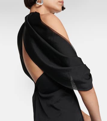 Off-shoulder draped midi dress | JW Anderson