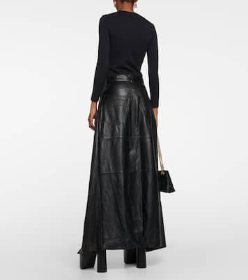 Gonna Apron Pants in pelle | Balenciaga