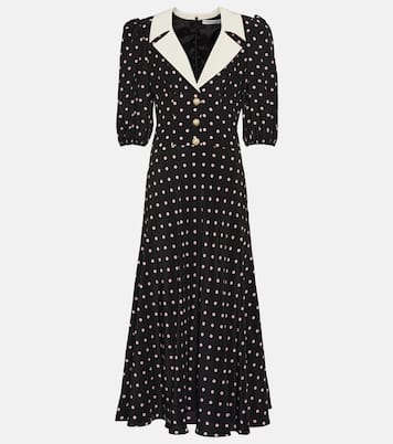 Polka-dot silk midi dress | Alessandra Rich