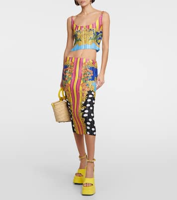 Jupe midi Medusa Palm Springs imprimée | Versace