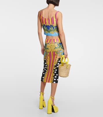 Jupe midi Medusa Palm Springs imprimée | Versace