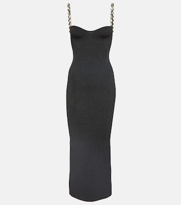 Abito midi Globe Chain Wave in maglia | Galvan