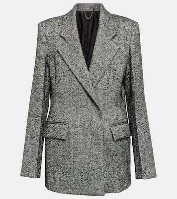 Giacca in misto lana a spina di pesce | Victoria Beckham