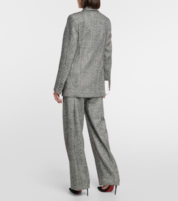 Giacca in misto lana a spina di pesce | Victoria Beckham