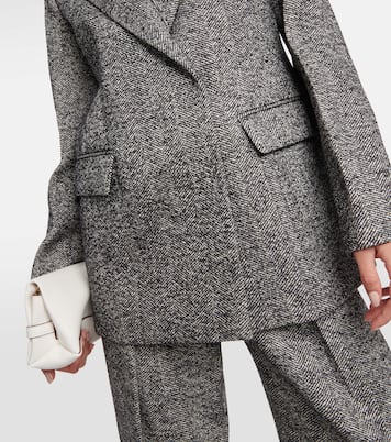 Giacca in misto lana a spina di pesce | Victoria Beckham